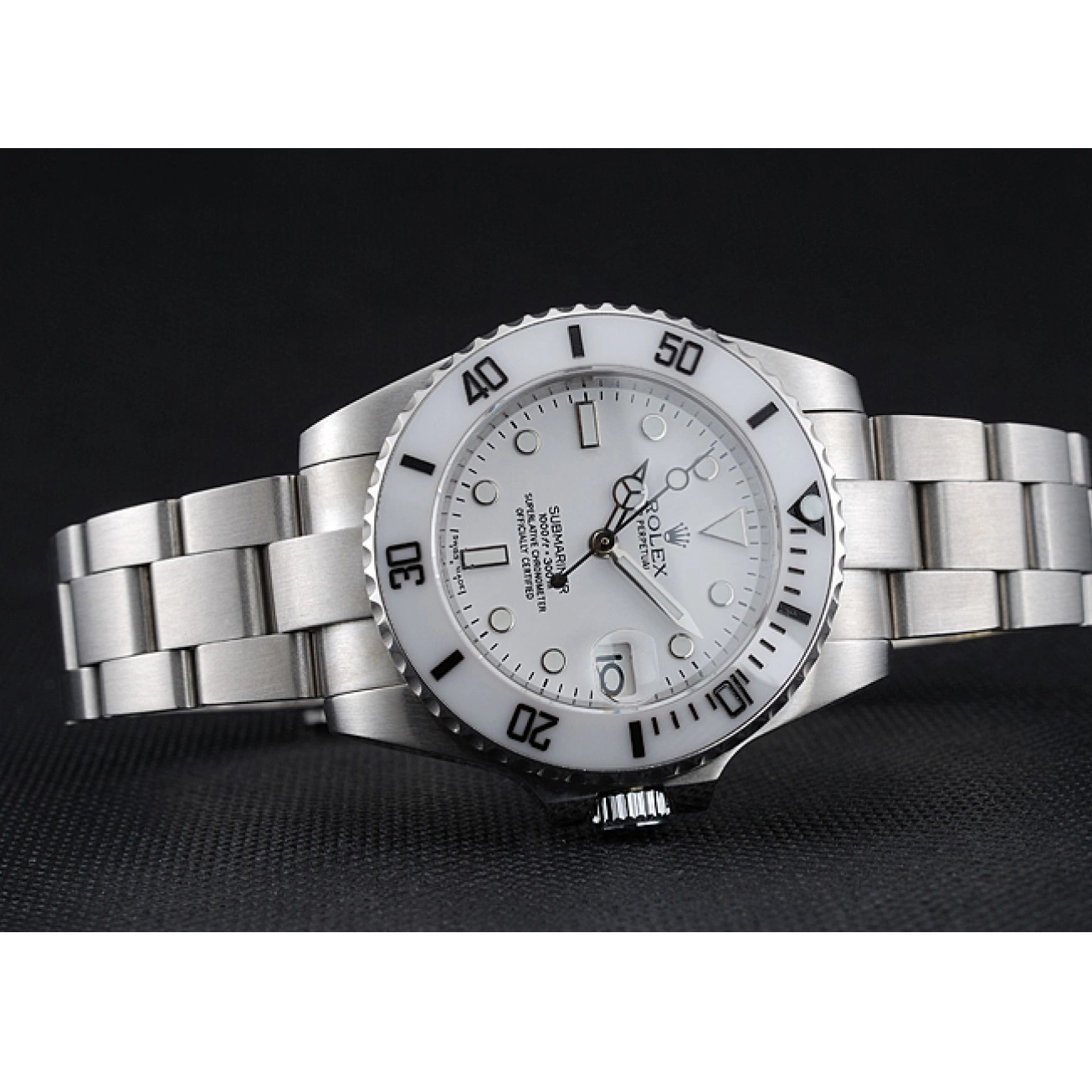 Best AAA Replica Sites Dial Bracelet 1454152 White Rolex Stainless Steel Submariner 0819